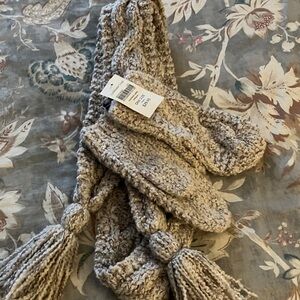 Coldwater Creek Textured Knit Mittens - Cream